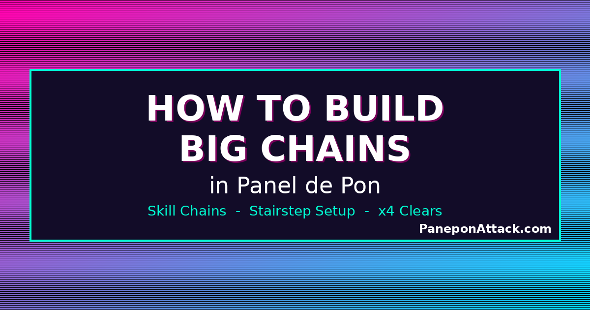 Retro pixel-art banner: How to build big chains in Panel de Pon