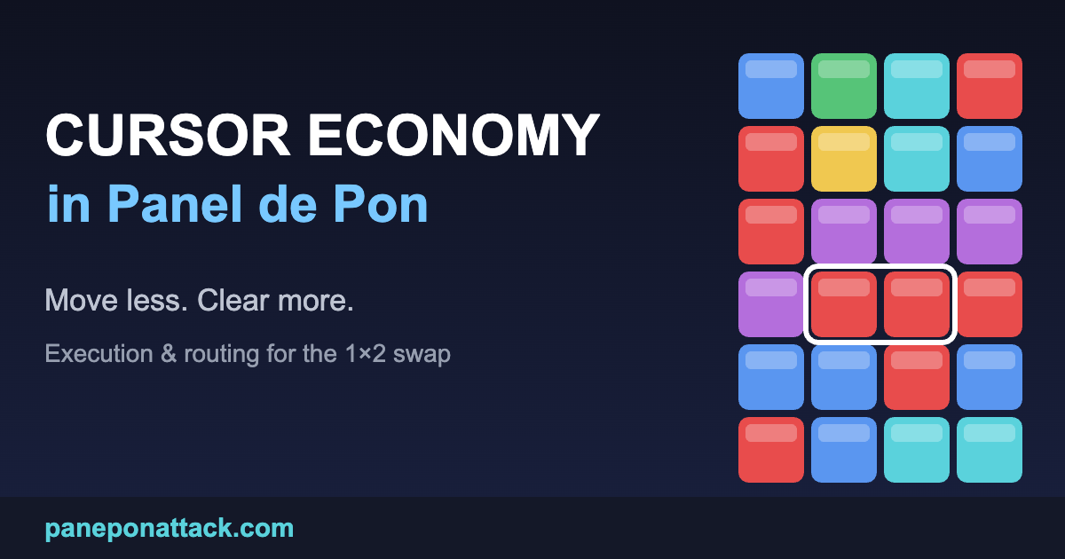 Cursor Economy in Panel de Pon: Why Moving Less Wins More Games