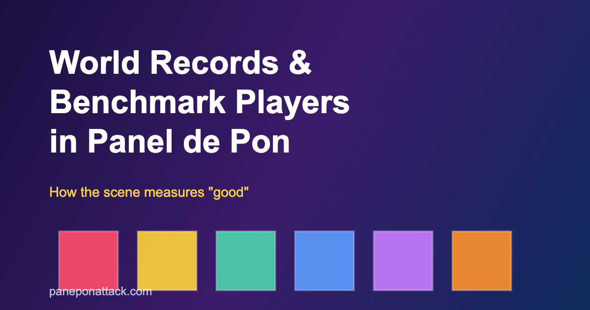 Panel de Pon World Records and Benchmark Players: How the Scene Measures “Good”