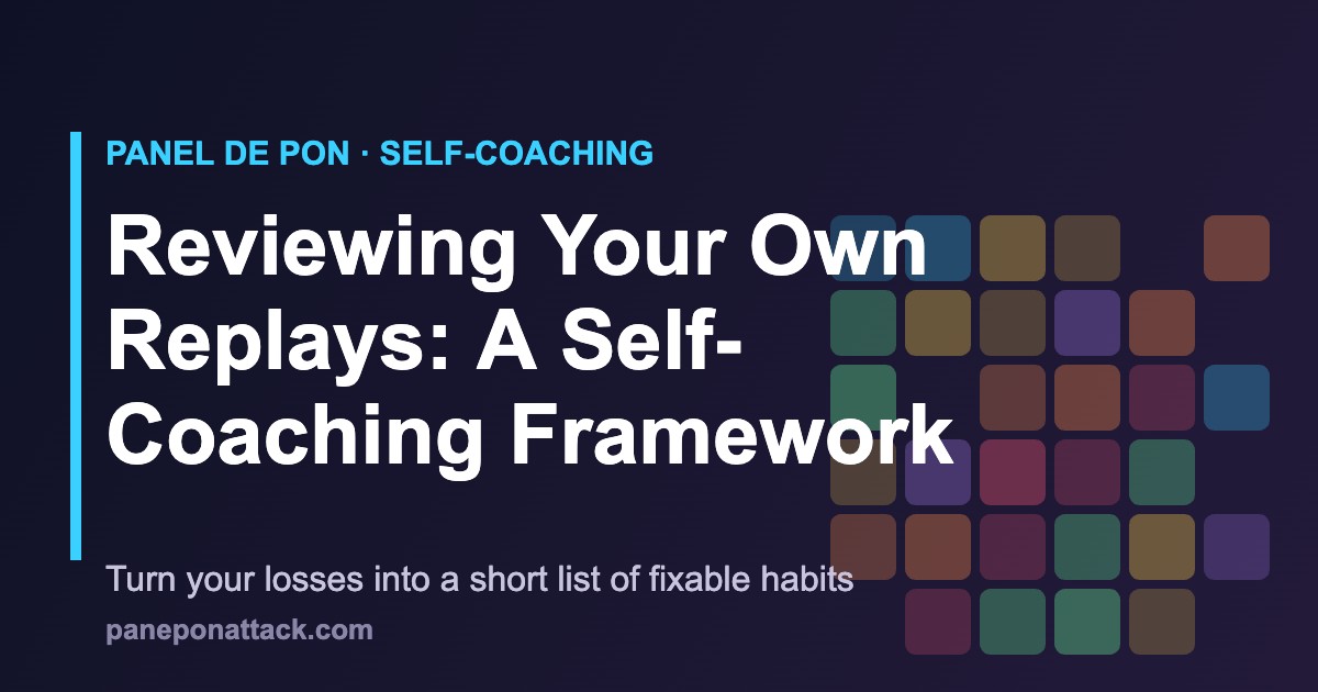 How to Review Your Own Panel de Pon Replays: A Self-Coaching Framework