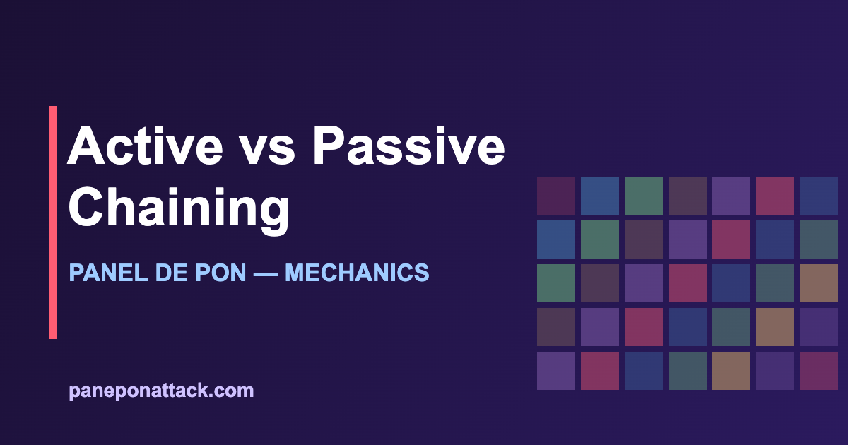 Active vs passive chaining in Panel de Pon comparison
