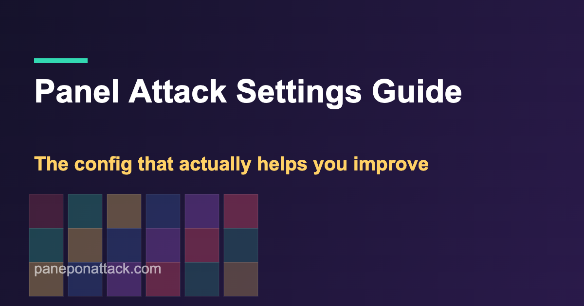 Panel Attack settings guide cover