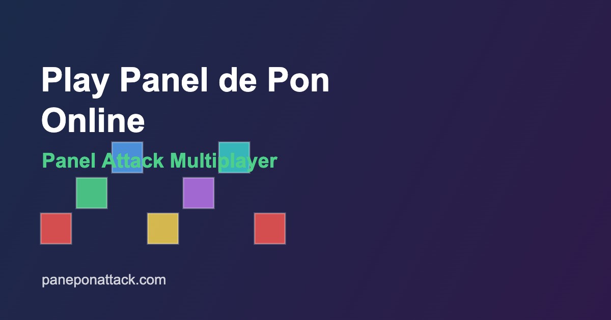 Play Panel de Pon online through Panel Attack multiplayer